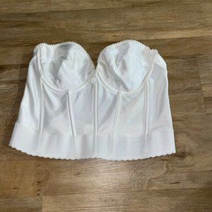 Carnival 203 Satin Low Plunge Longline Bustier Bra